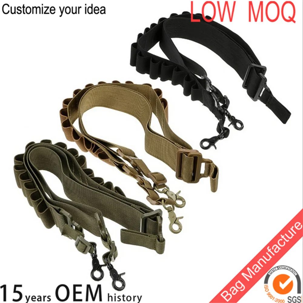 
AdjustableTactical 2 Point rifle gun Sling with 15 Shells Ammo Holder 