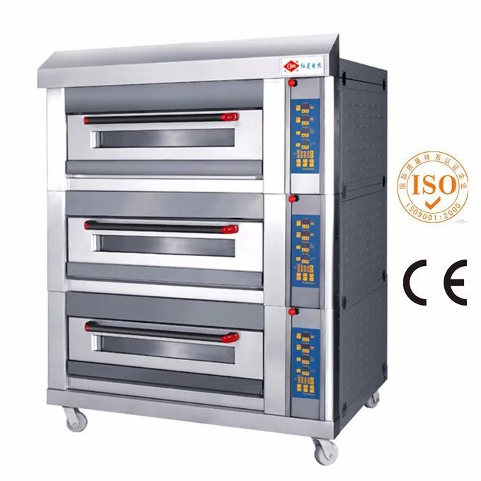 
High quality 3 deck electric heating wire steam oven deck baking oven 