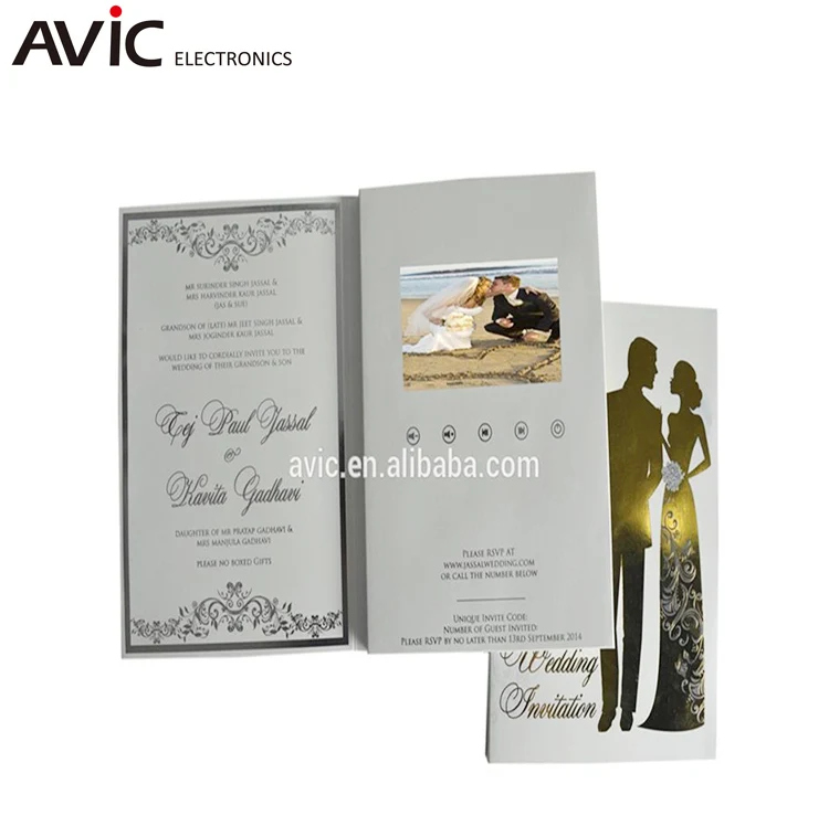 invitation card wedding CMYK printing matt or gloss, UV, foil, emboss 7inch A5 wedding invitation card luxury