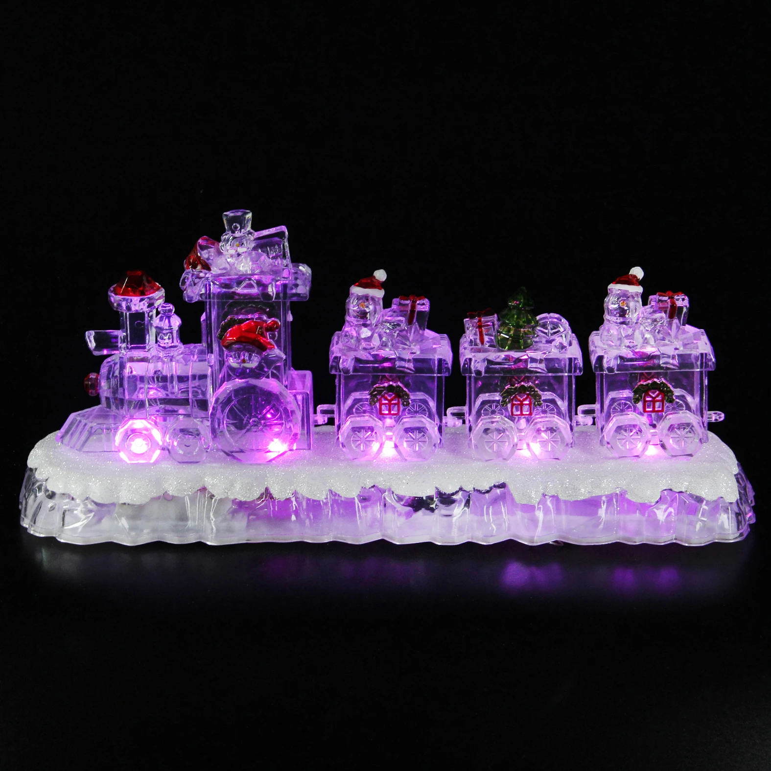 
Top quality Led Santa Claus Train House Christmas Decoration 