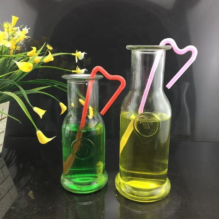 250ml 500ml 750ml 1000ml Beverage Glass Bottle Juice Beverage Packaging Bottle With Stainless Steel Swing Top Cap