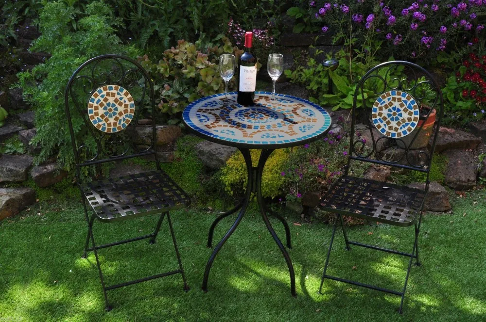 
Cheap Price Paint Color Folding Wrought Iron Garden Bistro Set Outdoor Furniture For Home Patio 