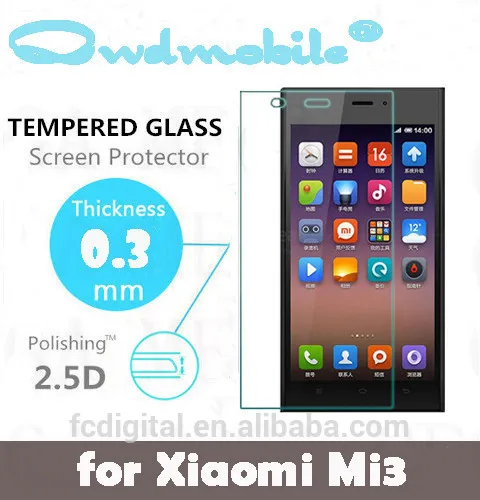 Новое поступление! закаленное стекло экран протектор для Xiaomi редми 2 / примечание MiPad 0.3 мм 9 9н твердость