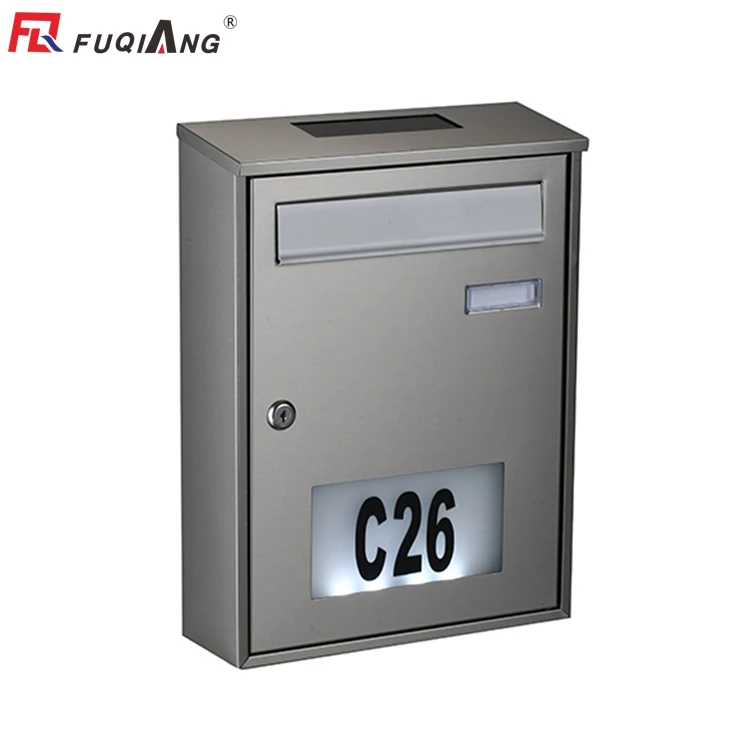 
Solar power waterproof wall mounted mailbox 