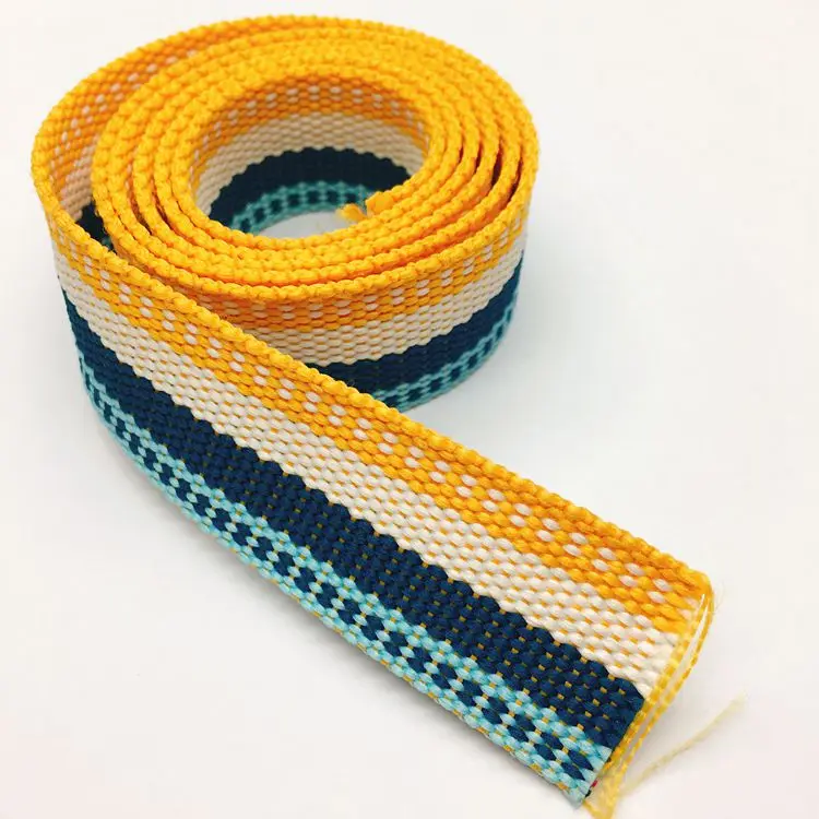 double side jacquard logo polyester webbing tape for customize