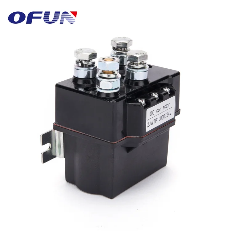 OFUN ZJWT100A 12 24 36 48 Volt Dc Relay Contactor Magnetic For Pump Motor