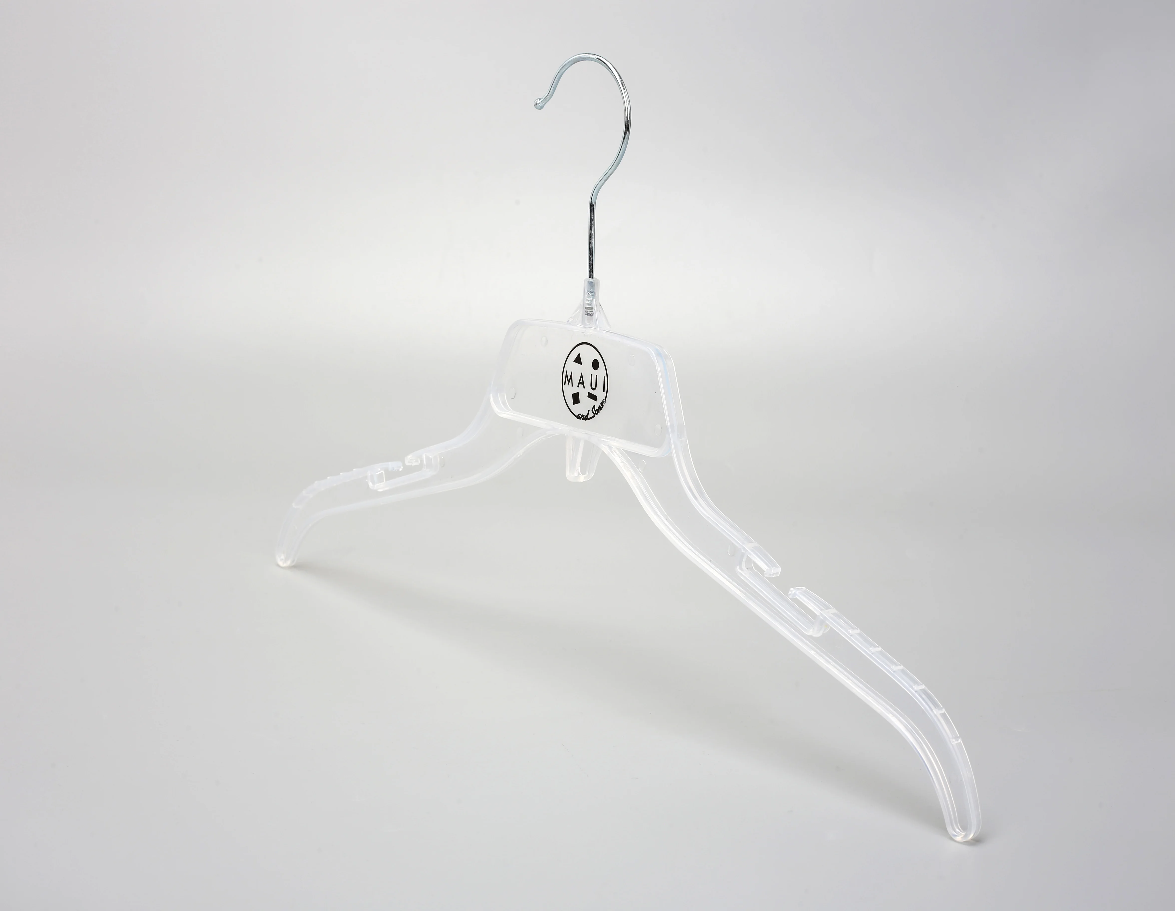 clear transparent 15 inch thin plastic clothes hangers