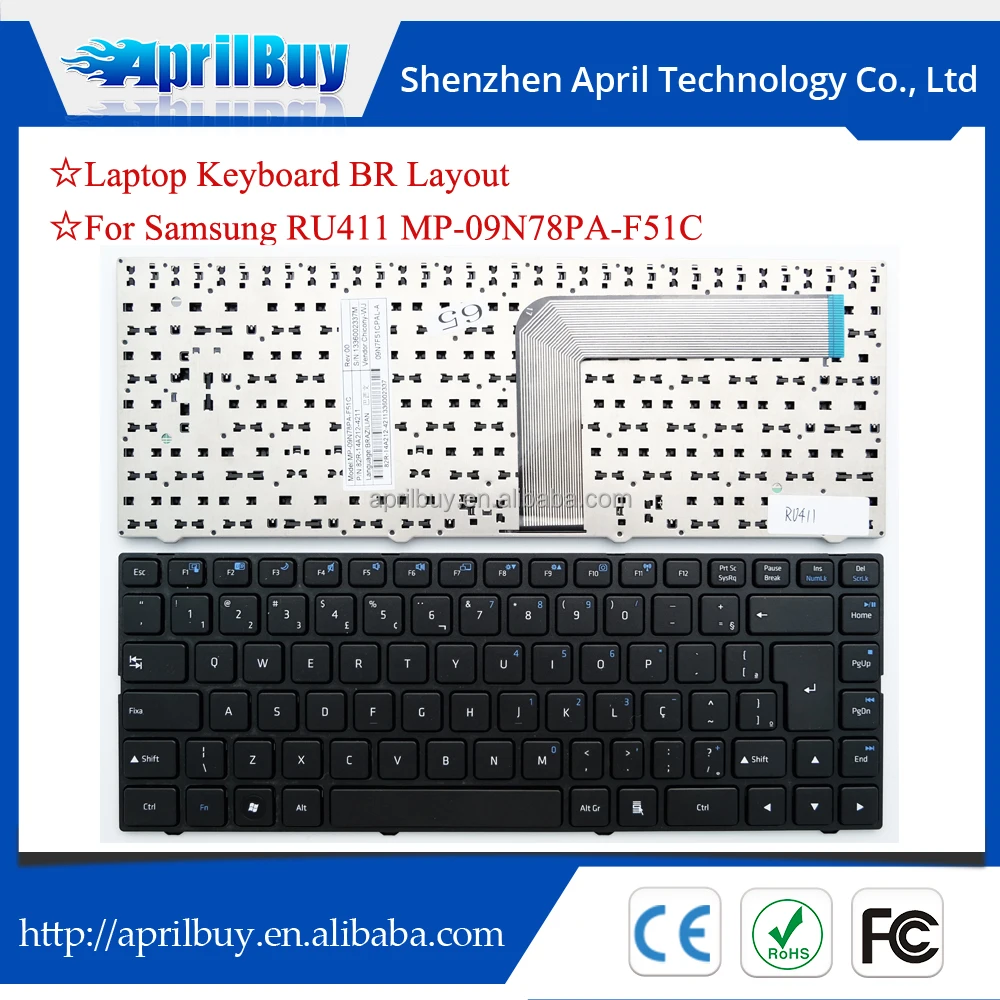 Notebook keyboard for Samsung RU411 MP-09N78PA-F51C Teclado
