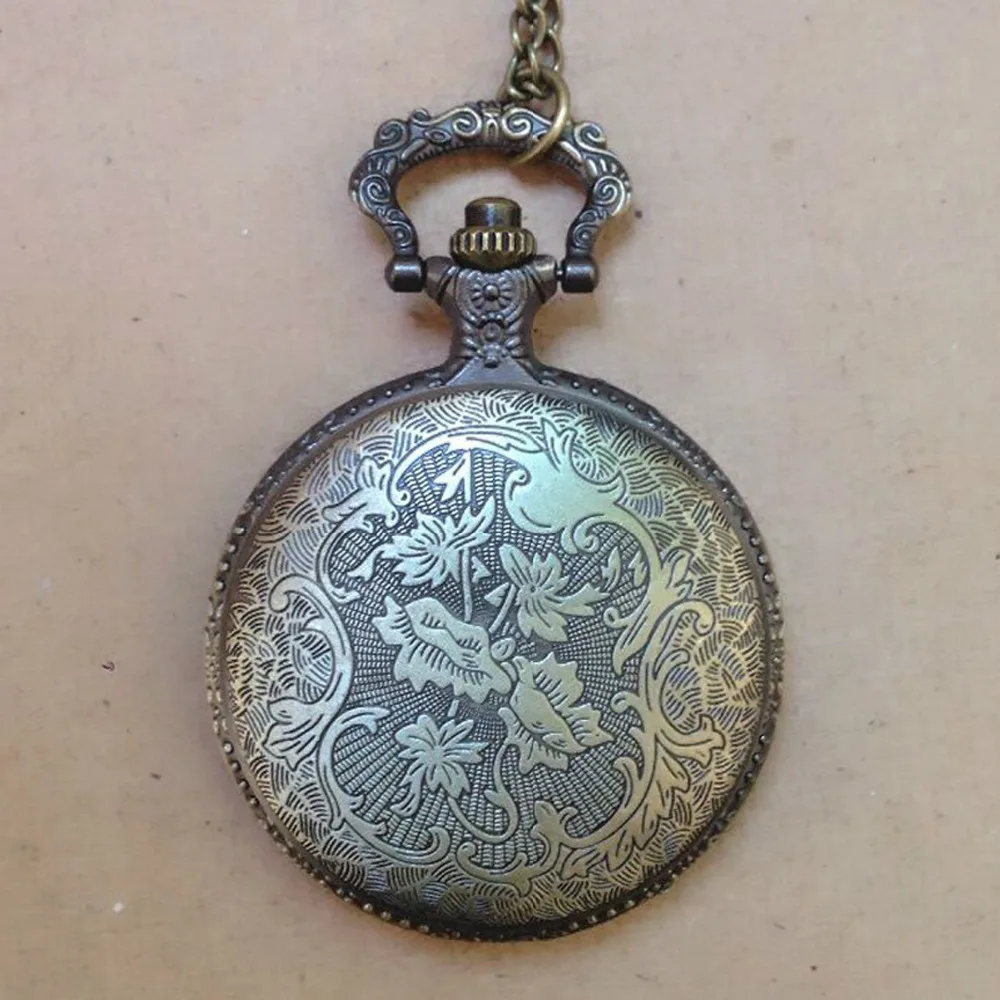 Masonic Free-Mason Freemasonry Design Antique Bronze Fob Pocket Watch With Chain Necklace