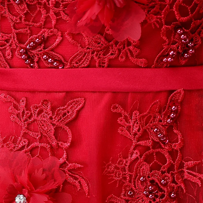 
Q029 Red Lace mother of the bride evening Dress Big Arms bohemian style mother of the bride dress 