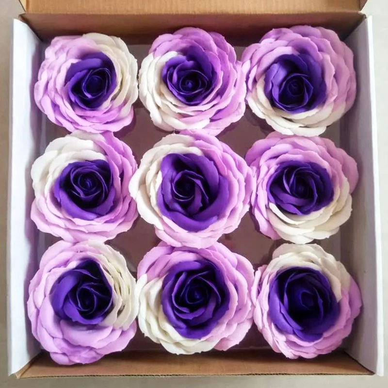 Factory outlet Multicolor Rose Artificial Flower Household decoration Gift box Festival Wreath Bridal Soap flower