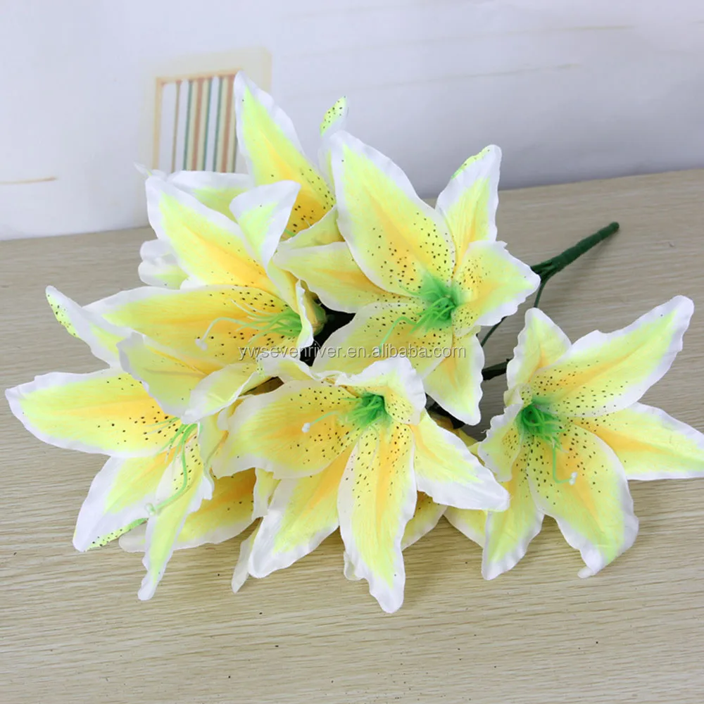 Simulation lily 10 head perfume lily silk flower Artificial wedding home decoration tiger flower