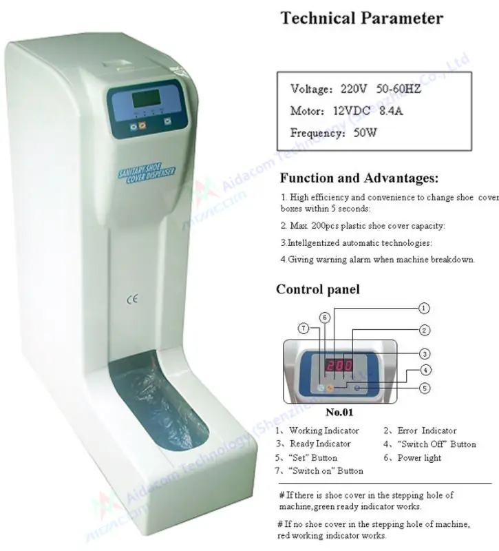 High quality Automatic shoe cover dispenser