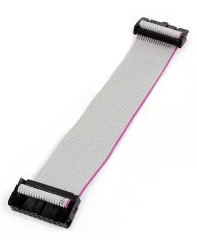 2x 30cm IDC20 IDC Female/Female Flat Ribbon Cable 20 Pin 2.54mm Gray Arduino PC