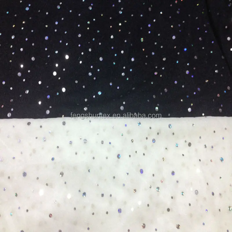 foil printing dot tulle fabric
