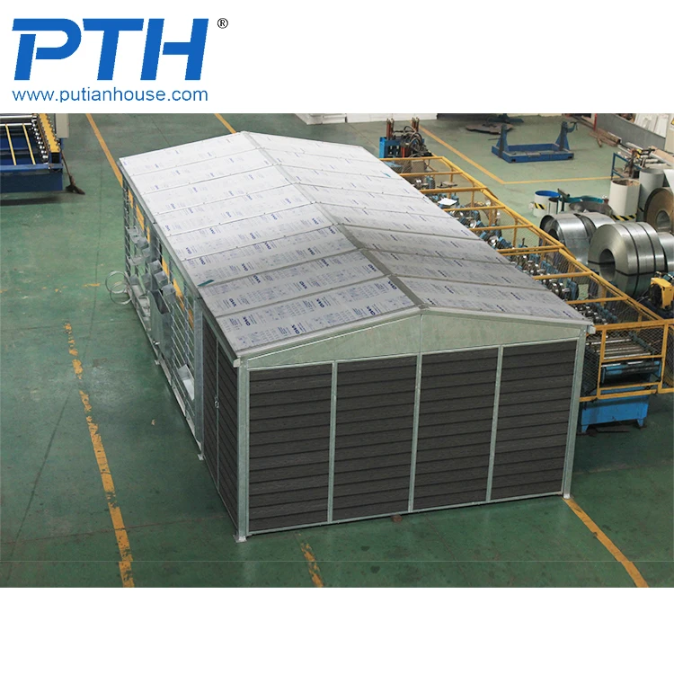 Quick build prefab steel structure car parking shed from PTH House, China cheap prefab house supplier