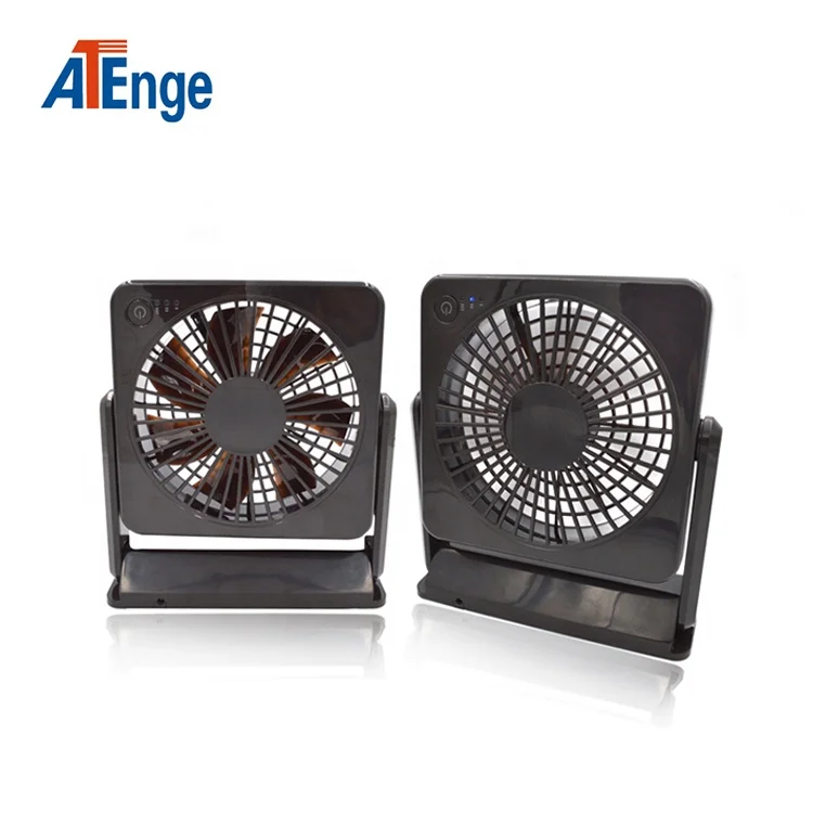 Cheap Price 360 Angle Rotation Small Rechargeable AA Battery Operated Charging Table Fan for Office 12 Air Cooling Fan 100 TF-02