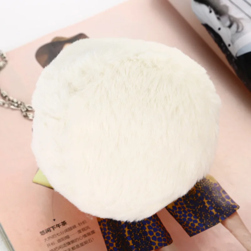 
Female 2019 New Flagon Wine Pot Bottle Special Lock Way Soft Fur Portable Evening Bags Clutch Purse 