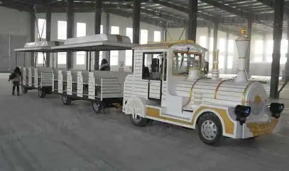Children favorite amusement park used passenger trackless train for sale