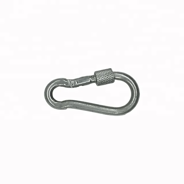 Aluminum Calabash shaped Climbing Carabiner    3 inch Black Calabash Shaped Aluminum Carabiner