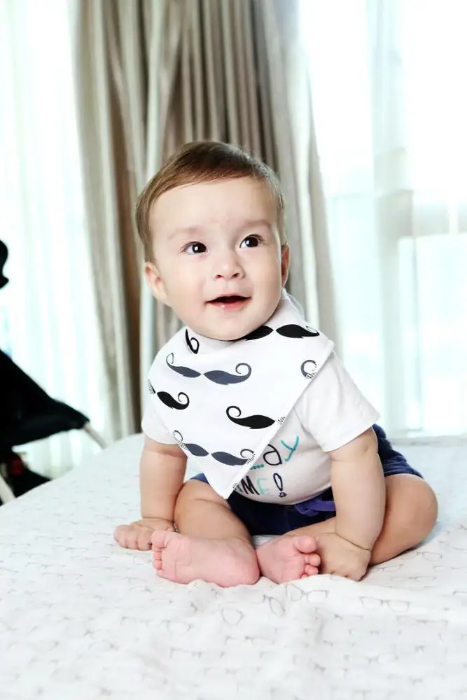 
Baby Bibs Bandana Lot 100% Cotton High Quality Towel for Boys and Girls Multistyle Triangle 8-Pack Bbay Bandana Drool Bib 