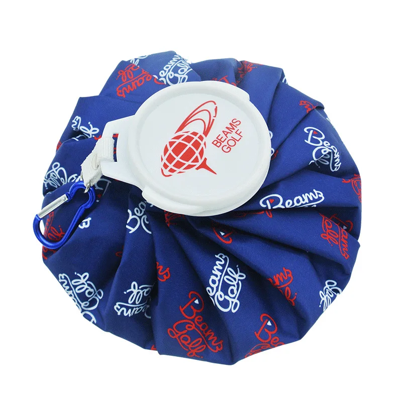 PVC coated cotton fabric reusable ice cooler bag medical golf ice pack with hook