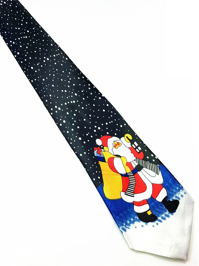 Wholesale new new year party fashion custom snowman style christmas neckties ties tie