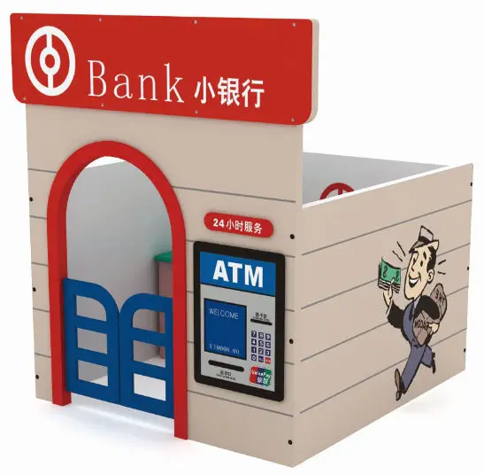 Cute kids mini cardboard playhouse/outdoor small dollhouse diy/beautiful preschool garden play house QX-204B