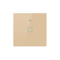 EU standard smart wall switches touch switch crystal glass panel 1 gang 1 way light switch