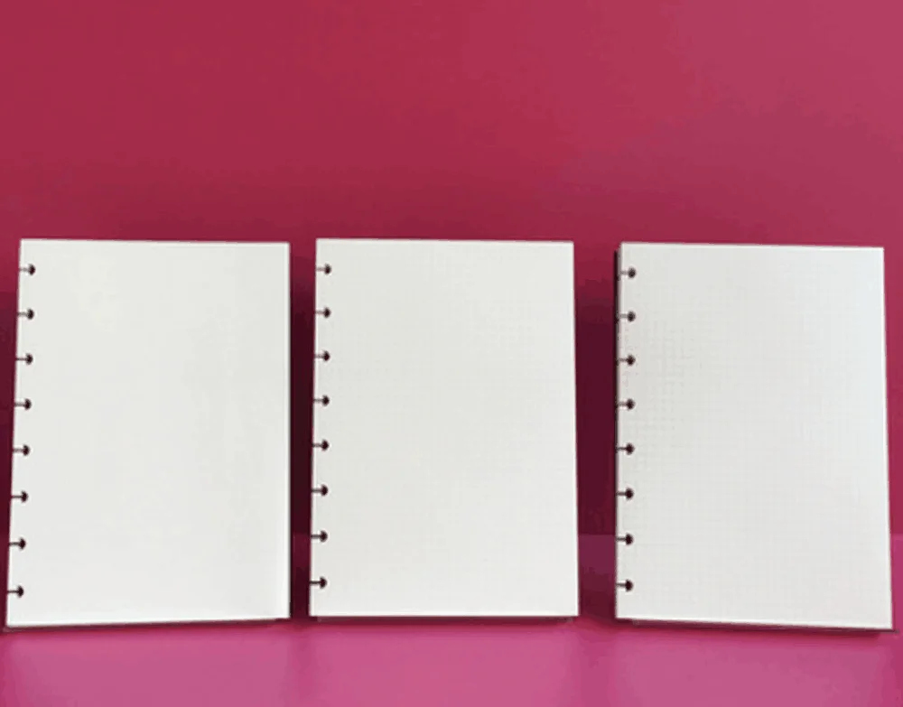 Бумажные заправки для блокнота с дисковыми вставками для дуги