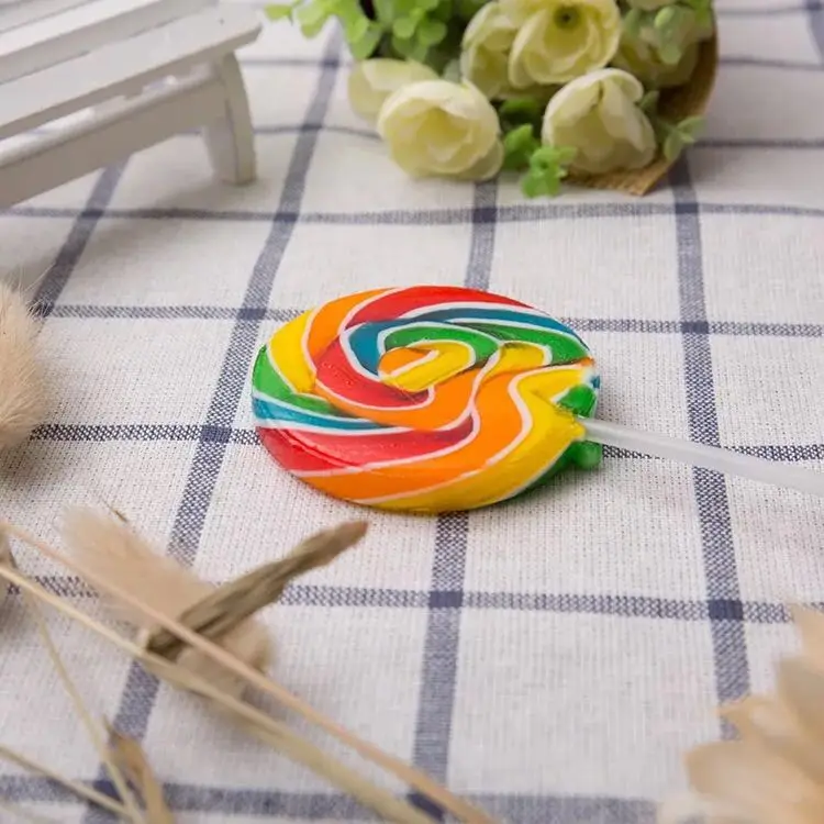 Заводская поставка милых цветных круглых радужных леденцов