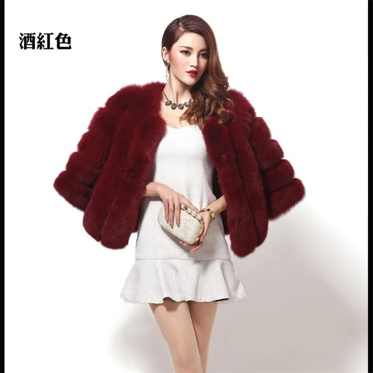 
China Hot Mink Coats Women Winter Blue FAUX Fur Coat Elegant Thick Warm Outerwear Fake Fur Jacket 