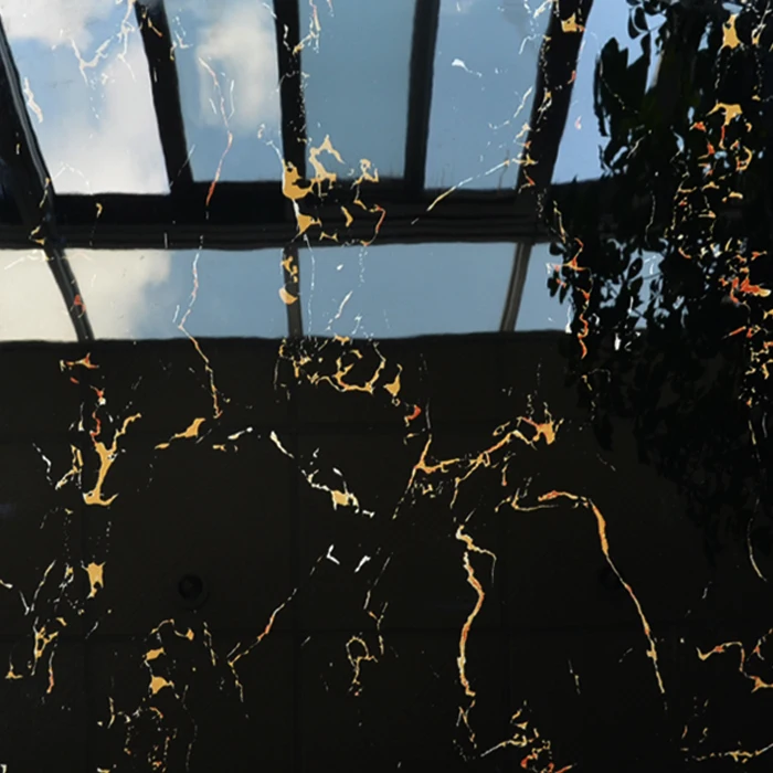 12x12 natural stone look black gold ceramic tile texture baseboard