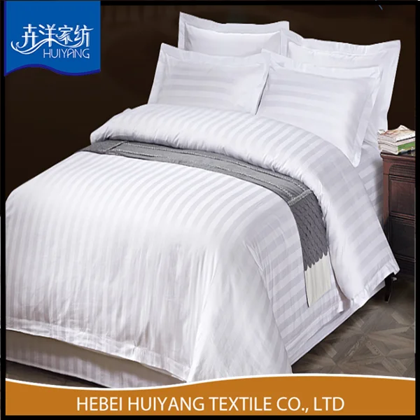 Customize 180TC/Cotton Poly Size Logo White Bedding Set 100% Cotton Pillowcases Hotel Bedding Duvet Cover Sheet Set