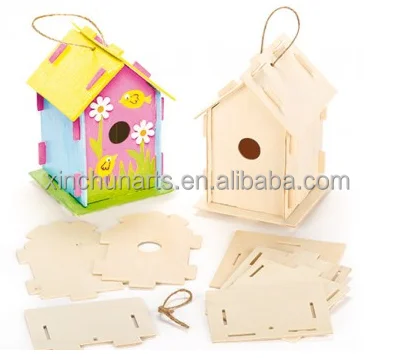Knockdown DIY wooden bird houses