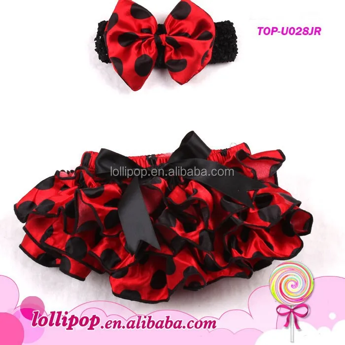 Лидер продаж! Одежда для новорожденных Оптовая торговля; Одежда для малышей с кружевами атласные шаровары; Детский подгузник для младенцев и детей ясельного возраста красного и черного цвета женские спортивные брюки