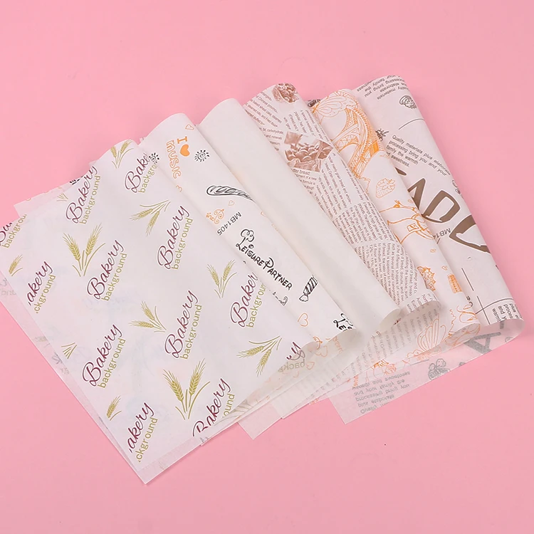 
Hot sale custom printed burger wrapping paper 