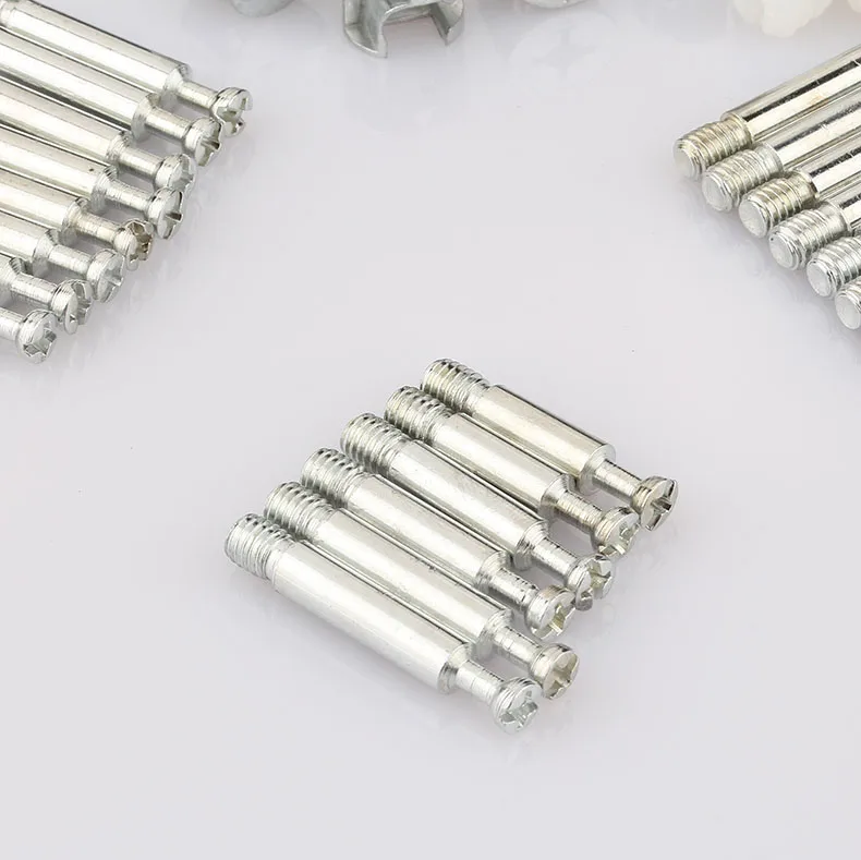 Factory Wholesale Zinc Alloy and Nylon Connecting Fitting Furniture Hardware Furniture Screw