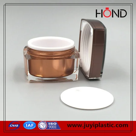 square acrylic uv gel jar