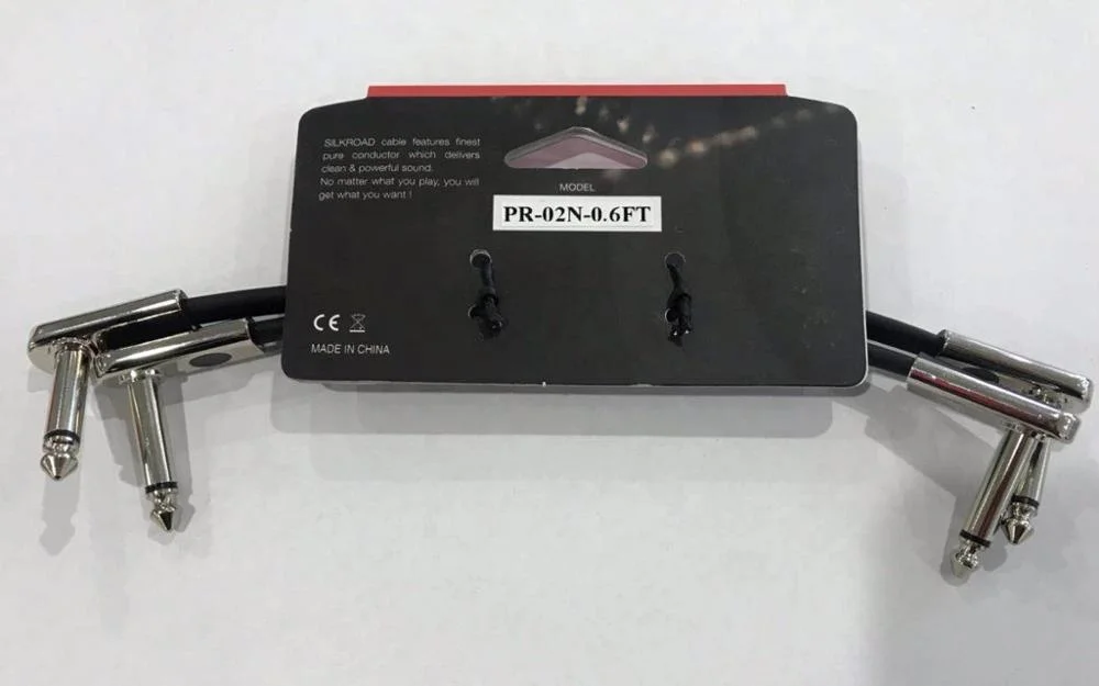 Профессиональный литой гитарный соединительный кабель никелированный разъем 1/4 дюйма OEM низкие потери 2 шт. в упаковке с индивидуальной другой длиной