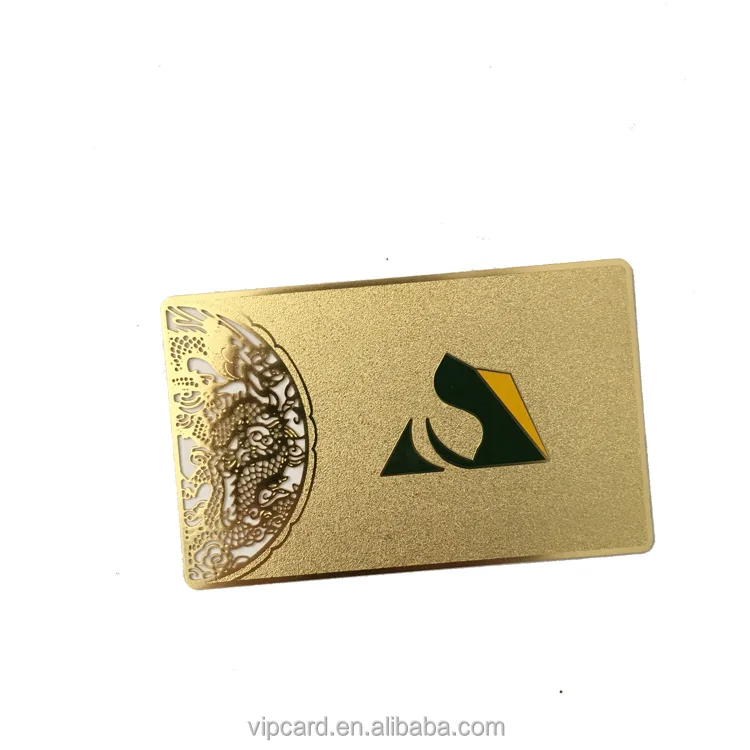 Custom Printing Frosted Gold Cheap Metal Luxury Business Card 0.5mm 0.8mm