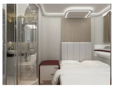 3750 Compact and luxury modularly prefabricated sleep box capsule hotel business queen bed room
