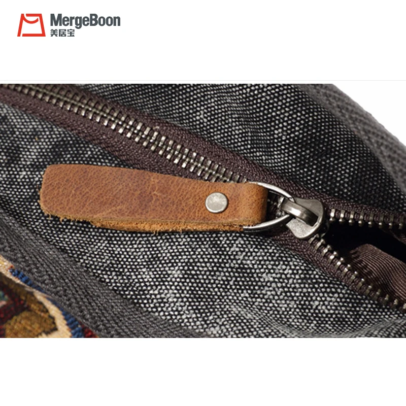 Mergeboon custom  vintage folk style canvas messenger bag for women
