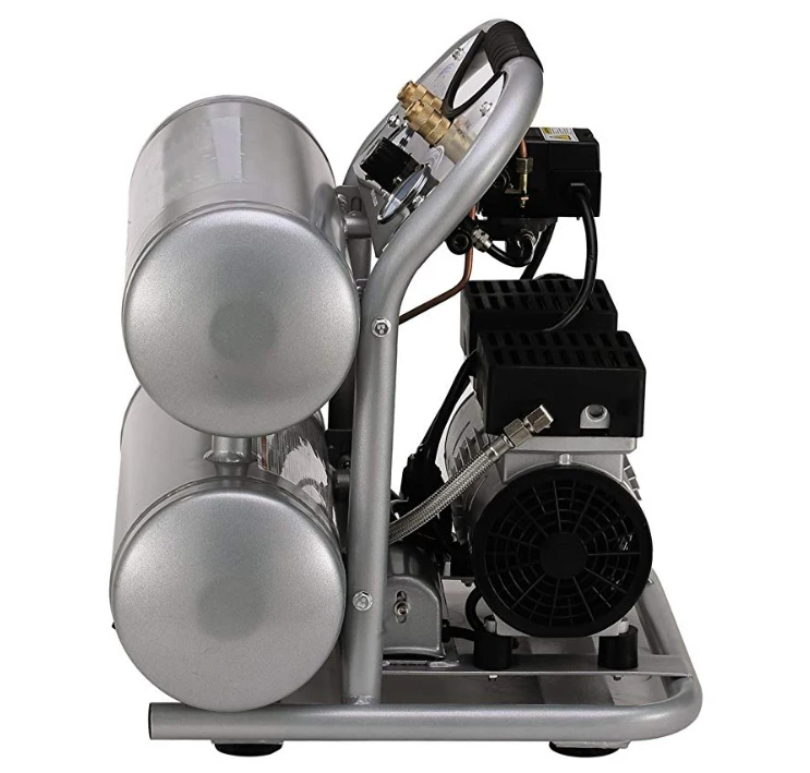  Высококачественный воздушный компрессор нового дизайна 1HP 750 Вт с двойным стальным баком 9L/двойным алюминиевым