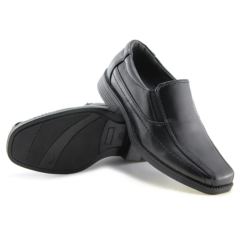 
School shoes black Kids Lace-up Comfort Dress Oxford boys uniform shoes 