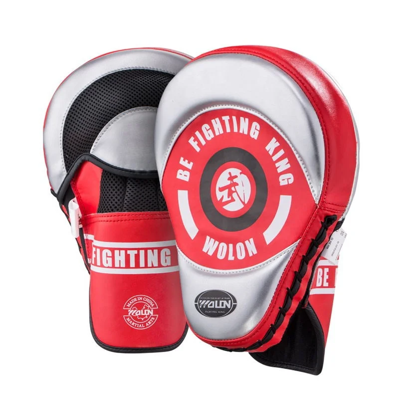 Best Sale Curved Shape Made Mma Thai Muay Taekwondo Boxing Sparring Focus Hand Shield Pads Target Mitts