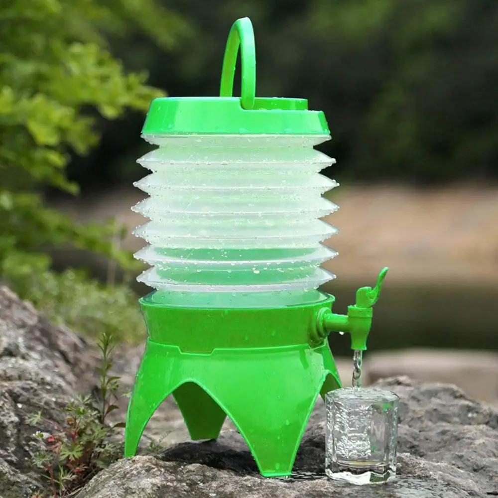 Collapsible Folding Water Dispenser Portable Drinks Container Camping With Tap foldable container with tap
