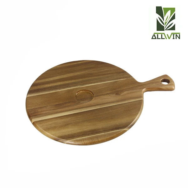 Round Presentation Board Acacia wood Food Platters Pizza Plate