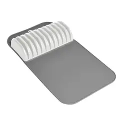 ZNF00080 Plastic Grey Kitchen Drawer Knives Organizer Mat Holds up to 11 knifes In-Drawer Knife Holder with Soft Grip Slot