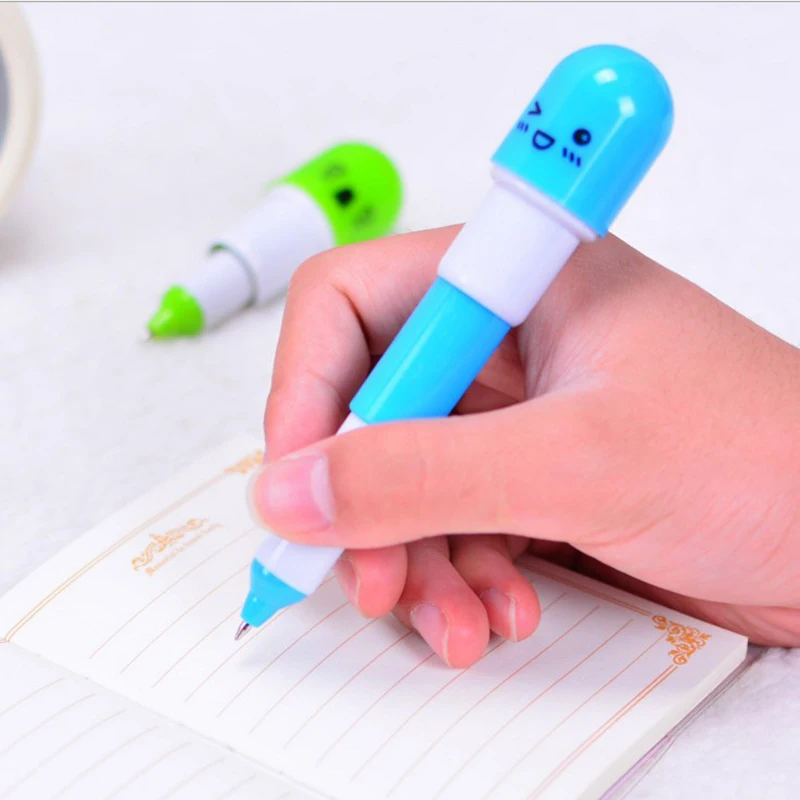 2024 Colorful Lovely Small Plastic Customized Logo Capsule Ball Pen